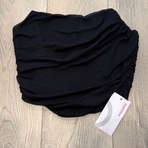 Black mesh corsette tube top